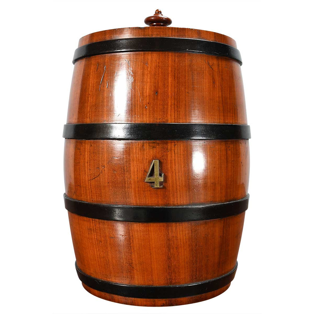 Fruitwood Barrel with Lid