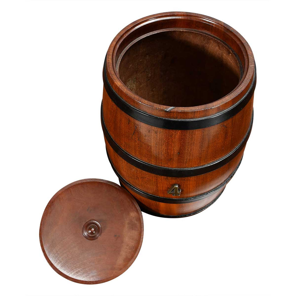 Fruitwood Barrel with Lid