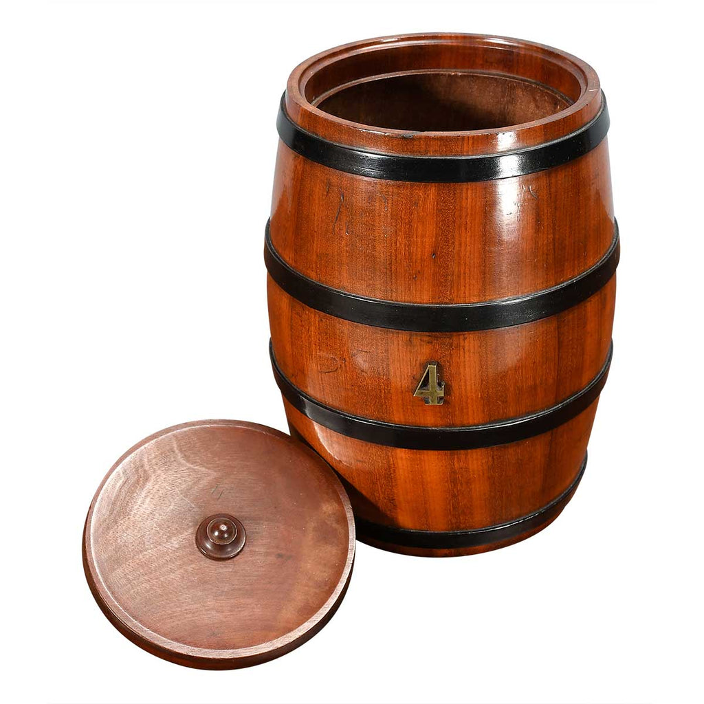 Fruitwood Barrel with Lid