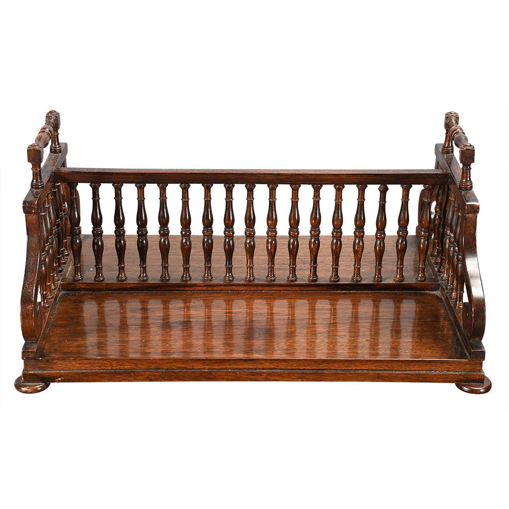 Rosewood Book Stand with Scrolled Ends