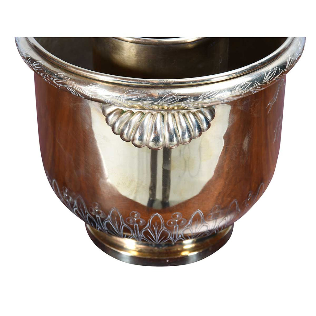 Engraved Brass Champagne Cooler