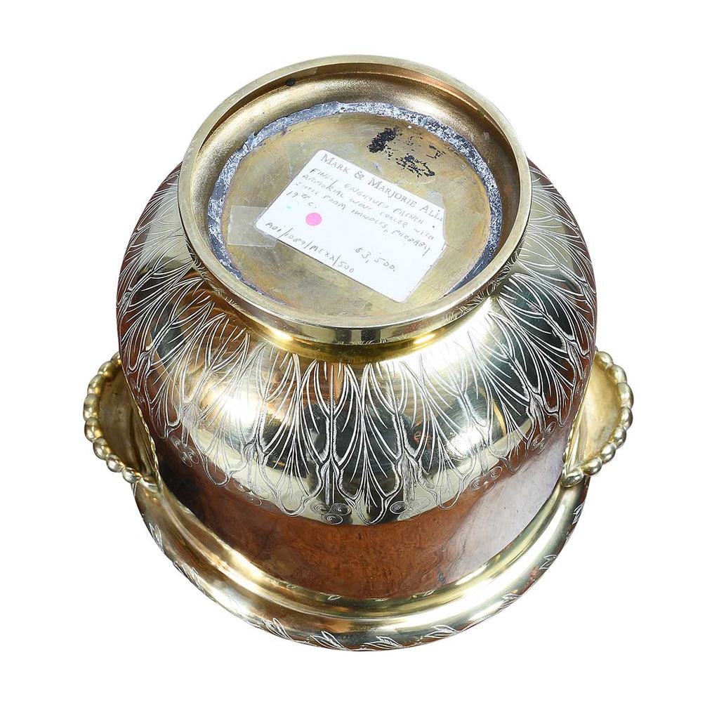 Engraved Brass Champagne Cooler