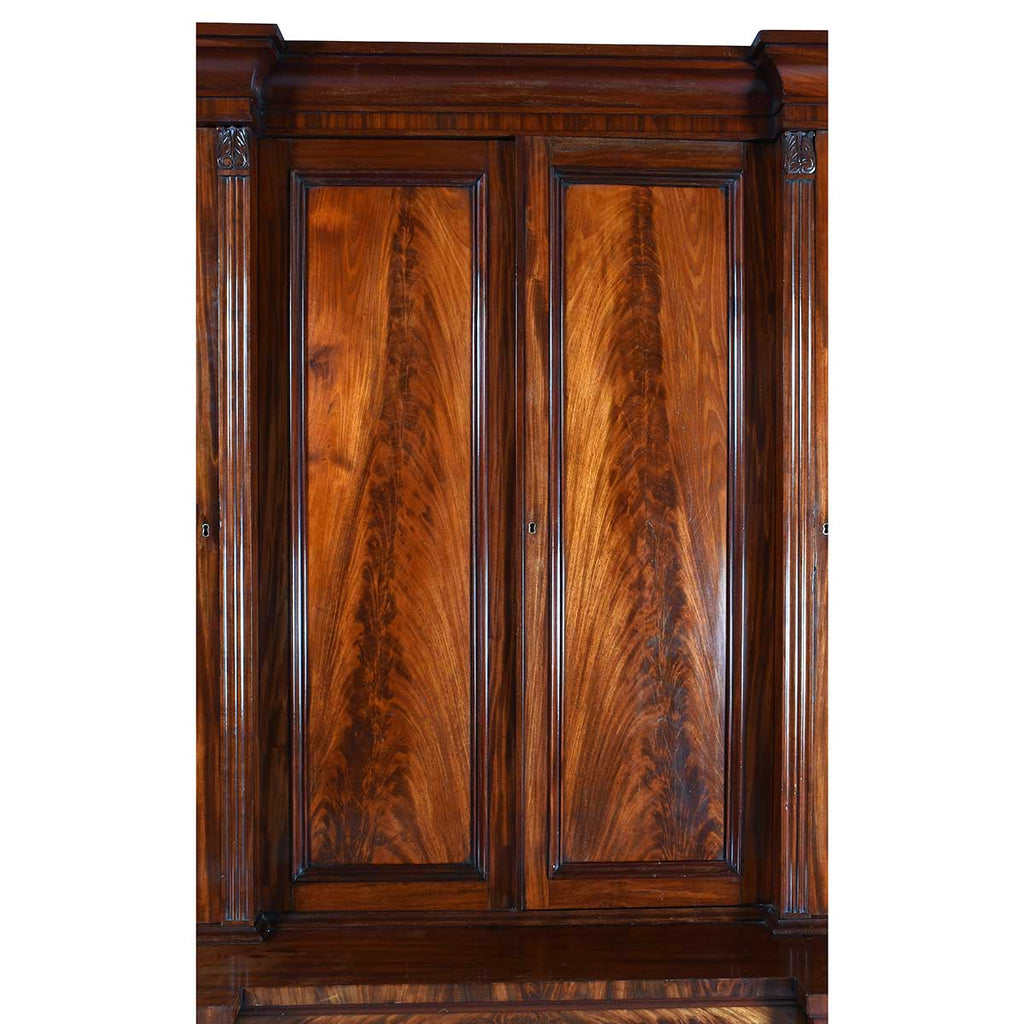 Breakfronted Cabinet Veneered in Flame Mahogany