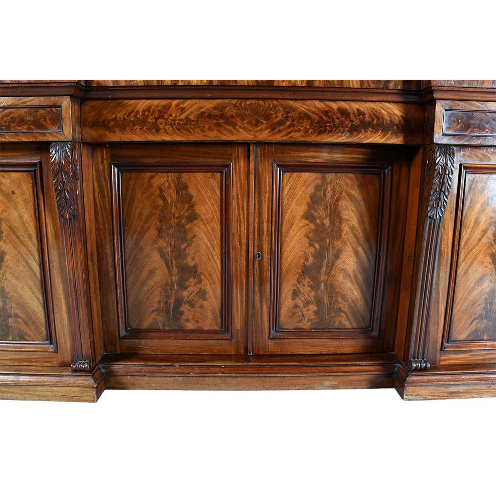 Breakfronted Cabinet Veneered in Flame Mahogany