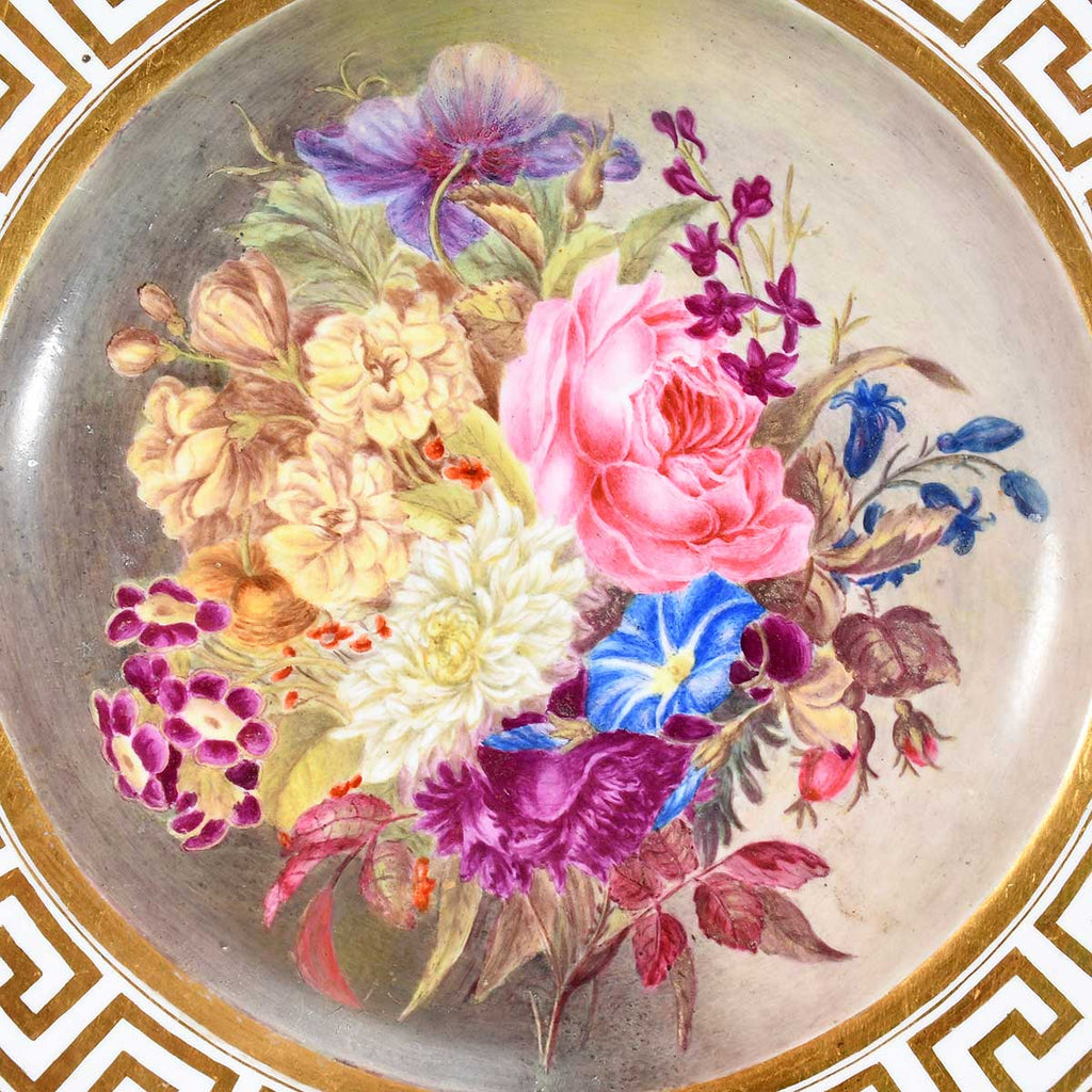Two Fine Quality Coalport Plates with Botanical Decoration