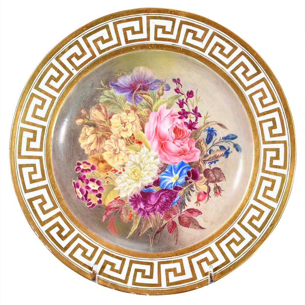 Two Fine Quality Coalport Plates with Botanical Decoration