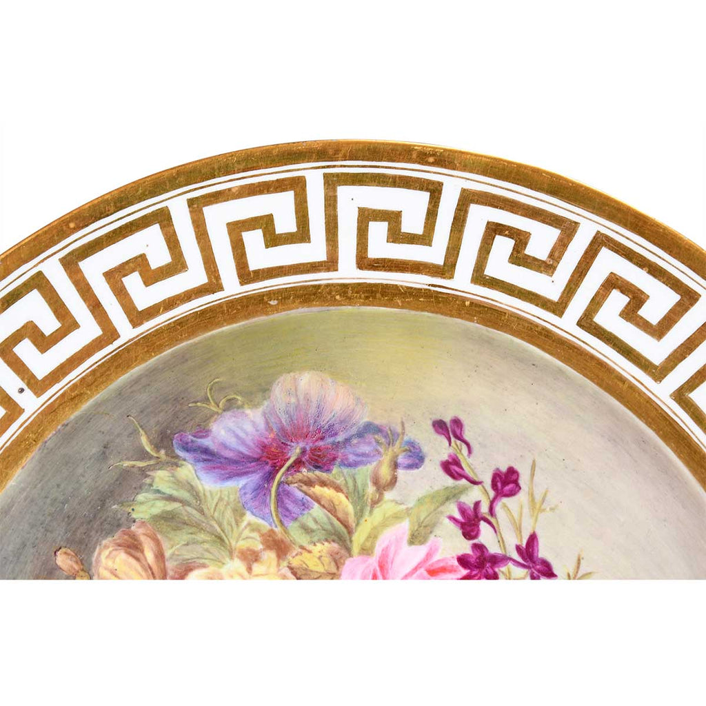 Two Fine Quality Coalport Plates with Botanical Decoration