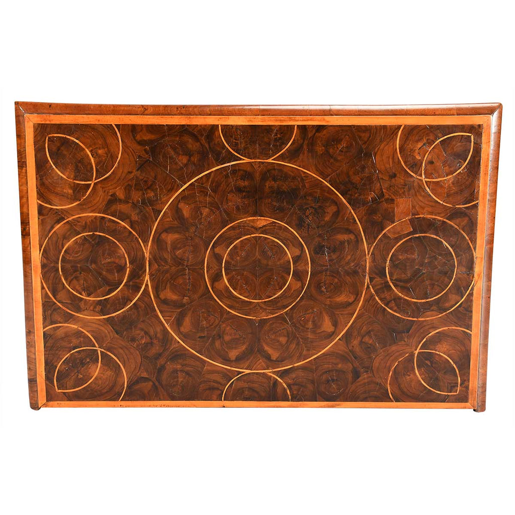 William and Mary Period Oyster Chest with Holly Banding