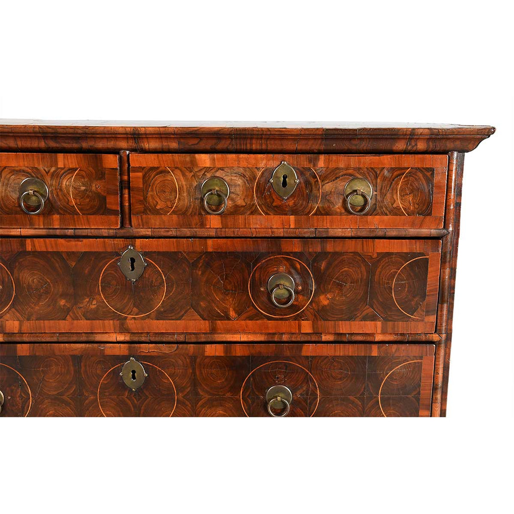 Oyster Veneered Chest with Circular Inlay