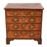 Small Figured Walnut Chest with Brushing Slide
