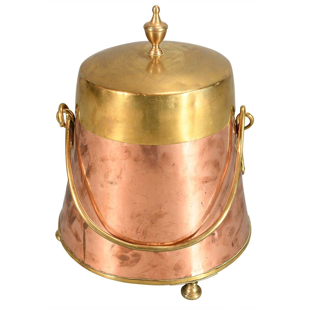 Copper and Brass Ash Bin