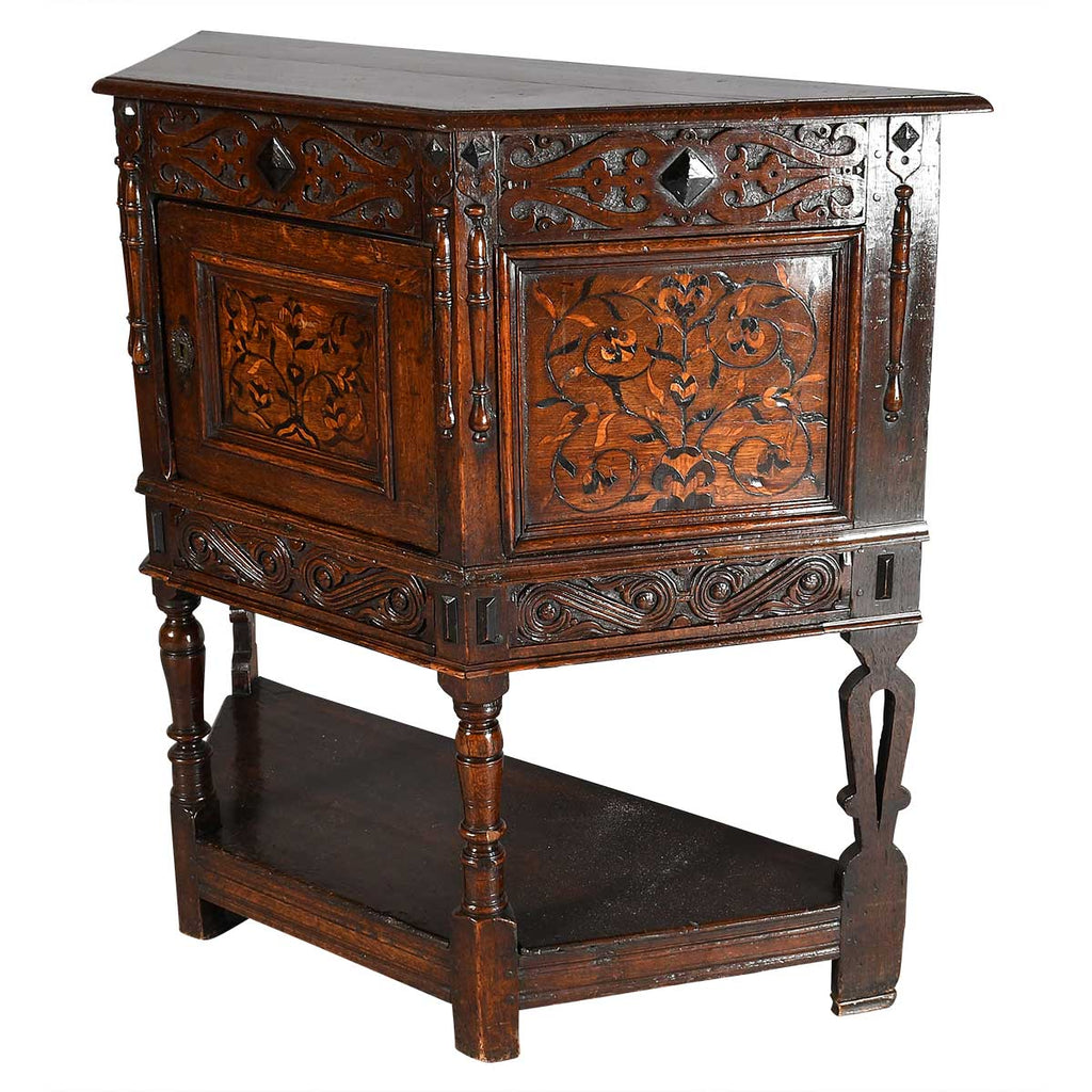 An Unusual Charles II Period Oak Cupboard