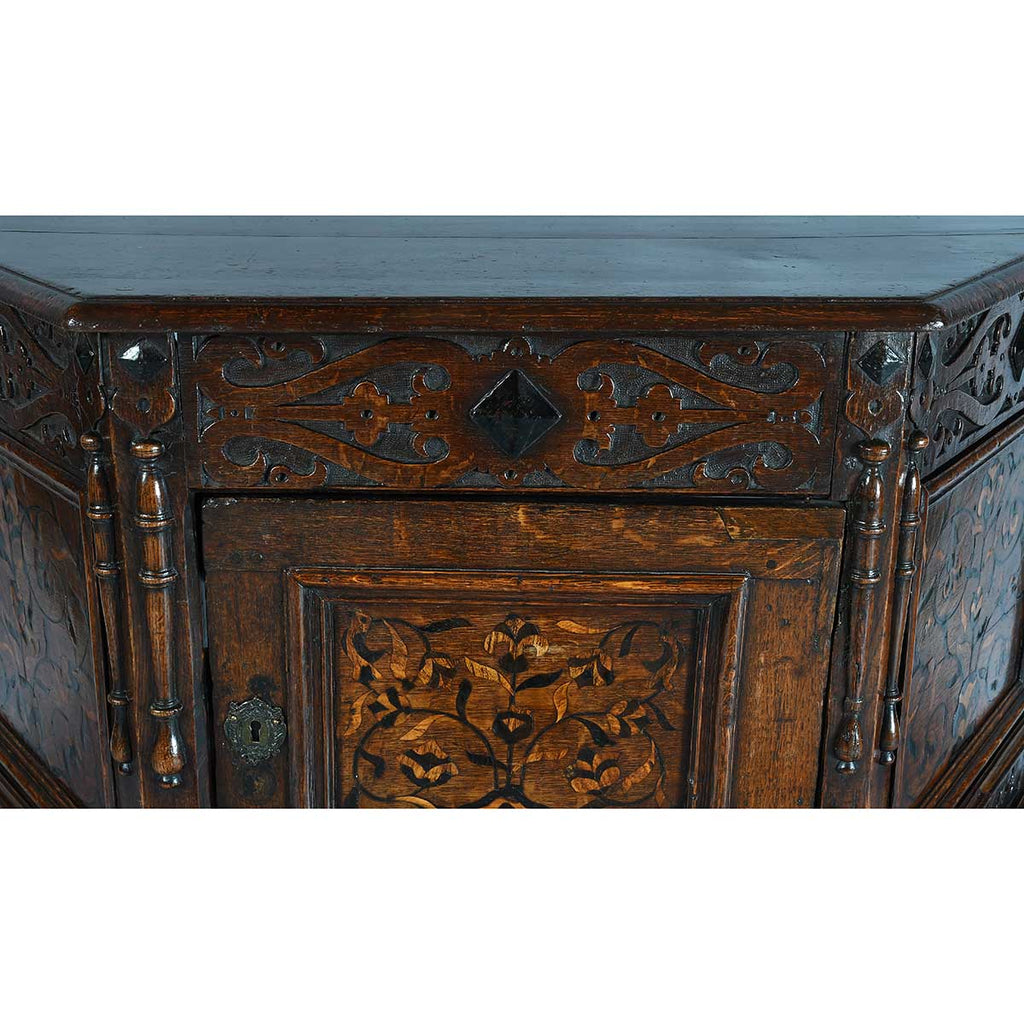 An Unusual Charles II Period Oak Cupboard