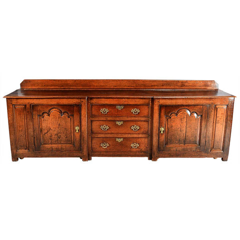 A Large George II Period Breakfronted Dresser