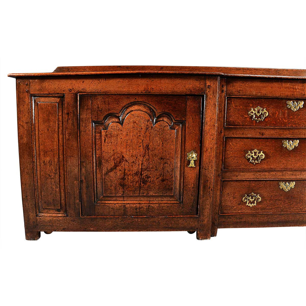 A Large George II Period Breakfronted Dresser
