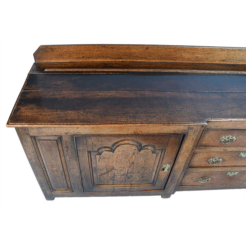 A Large George II Period Breakfronted Dresser