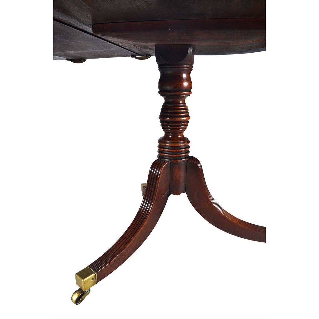 George III Period Three Pillar Dining Table with Exceptional Patina