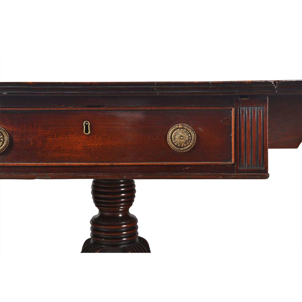 George III Period Three Pillar Dining Table with Exceptional Patina