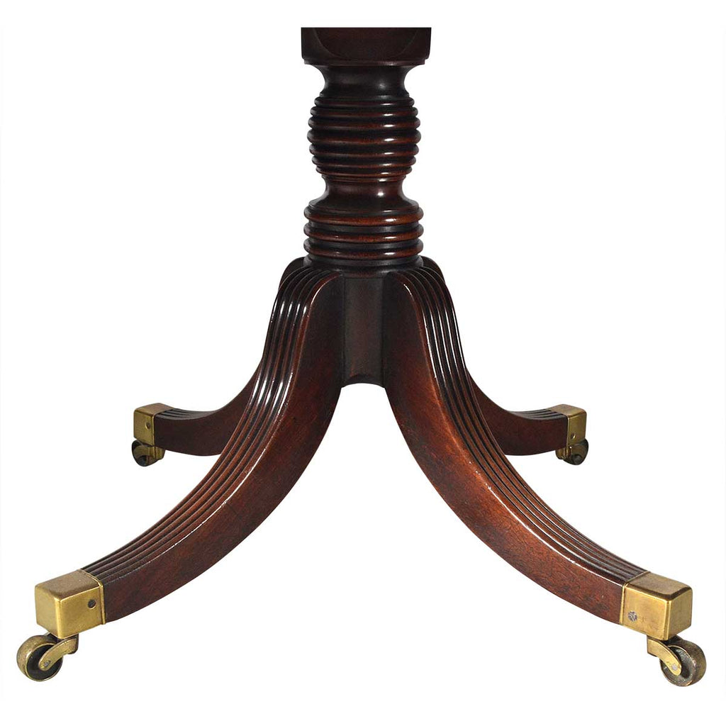 George III Period Three Pillar Dining Table with Exceptional Patina