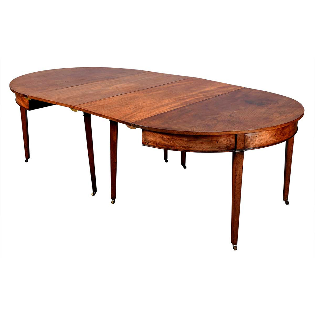 George III Period Demilune-End Dining Table