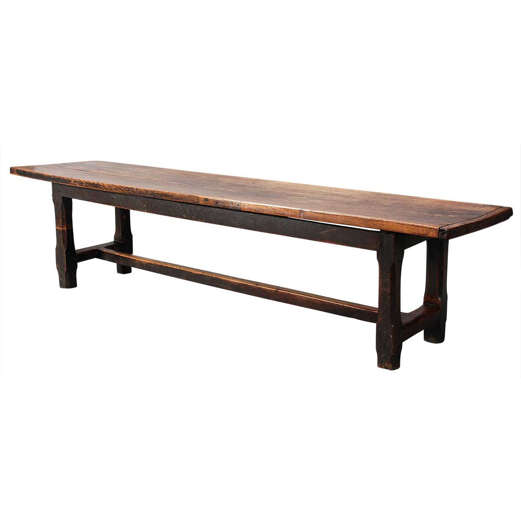 An 18th Century Oak Farmhouse Table on Chamfered Legs