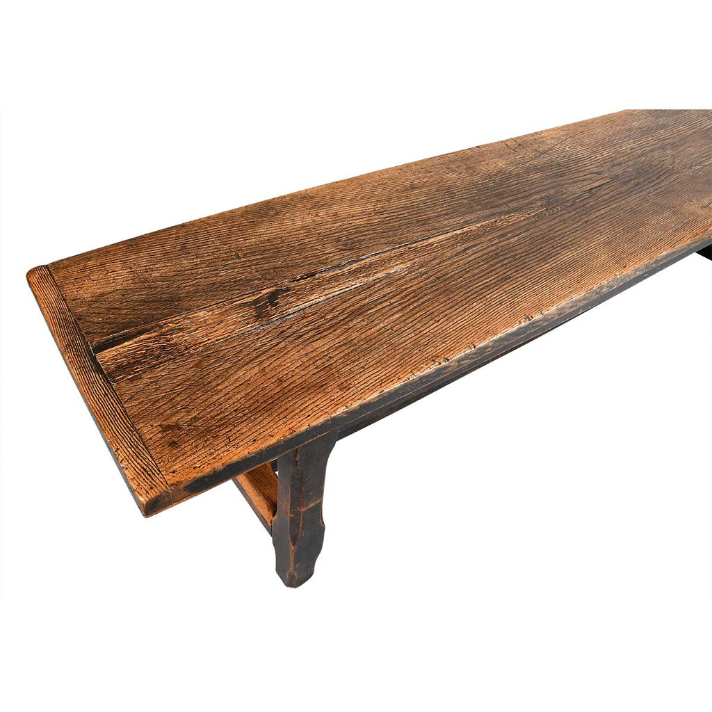 An 18th Century Oak Farmhouse Table on Chamfered Legs