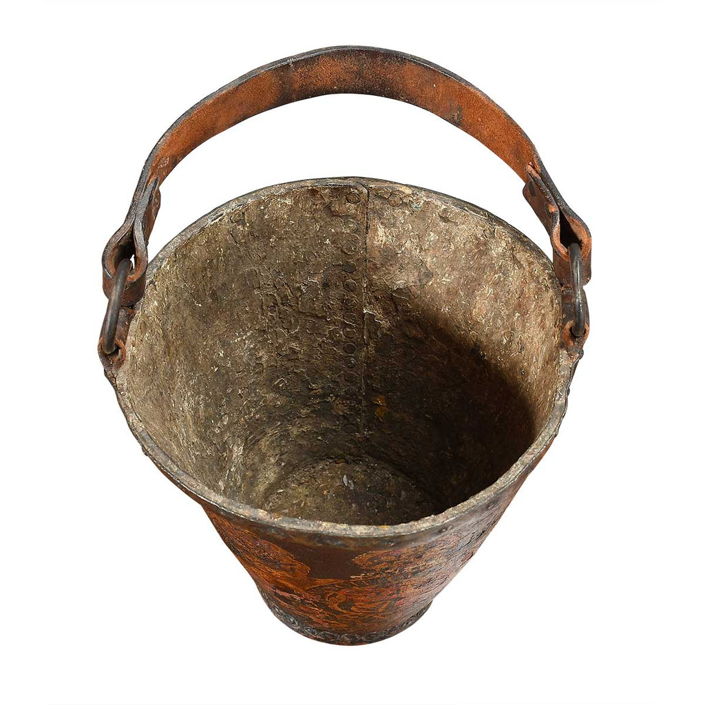 Painted Leather Fire Bucket