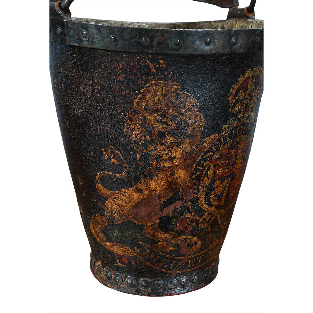 Painted Leather Fire Bucket