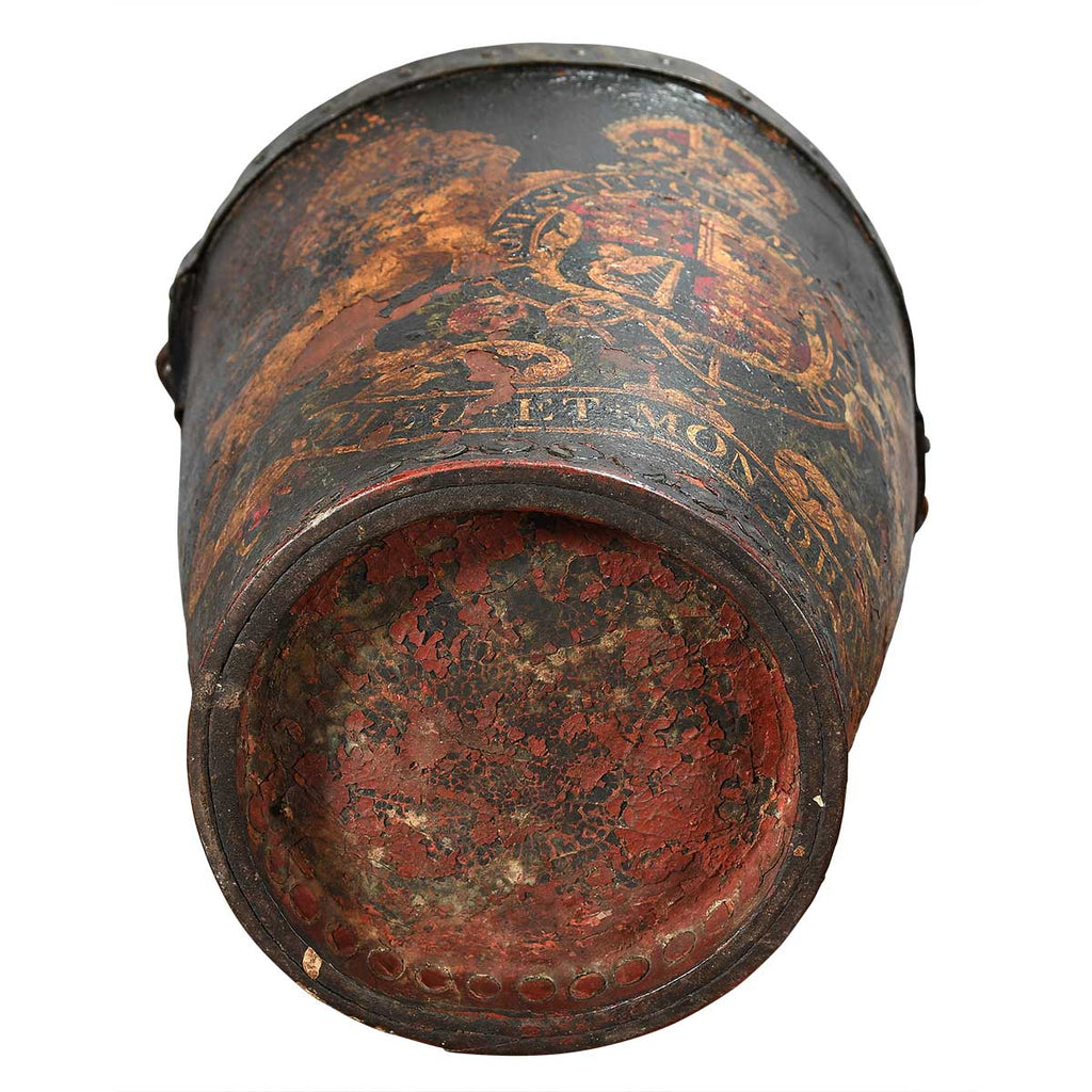 Painted Leather Fire Bucket
