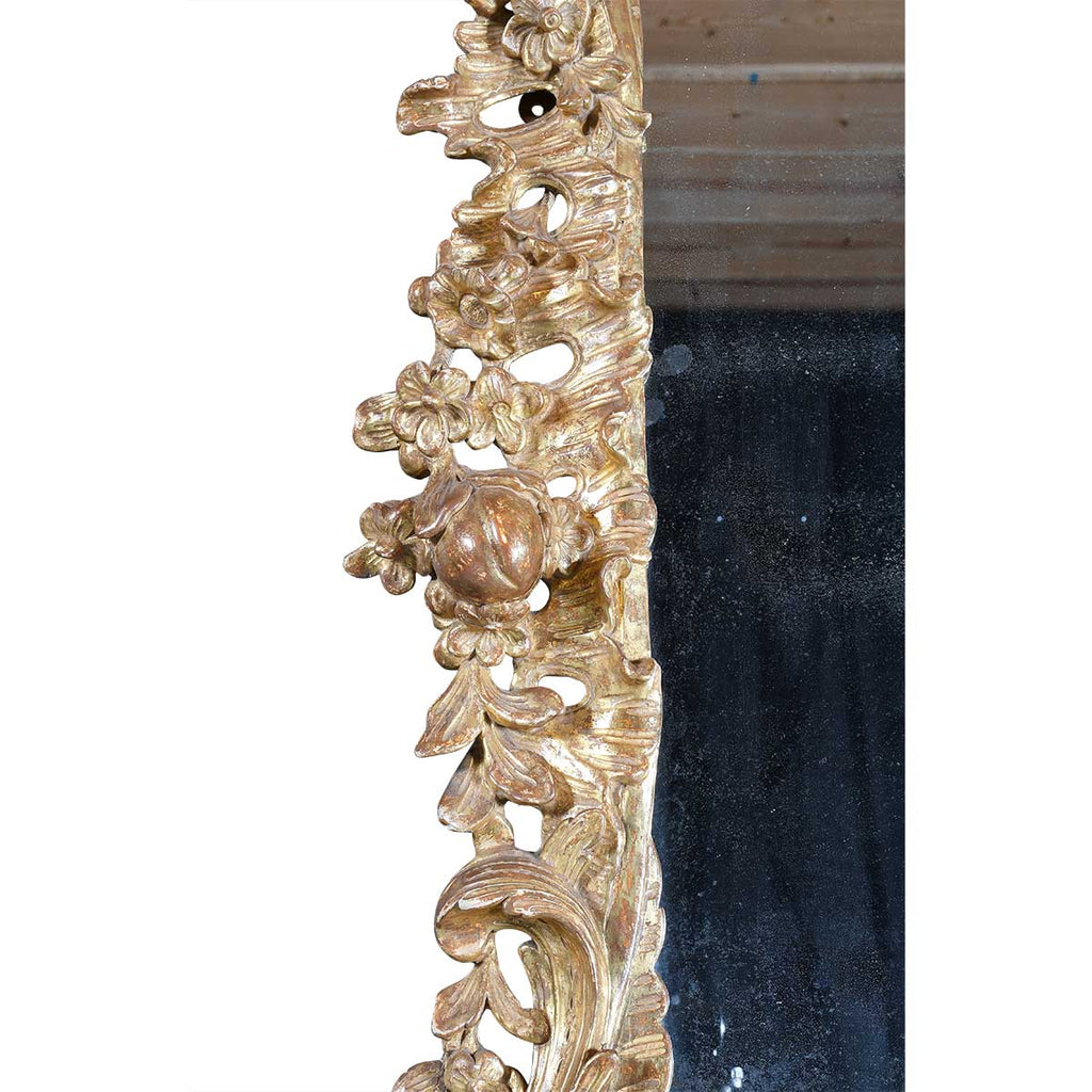 Boldly Carved George III Period Giltwood Mirror