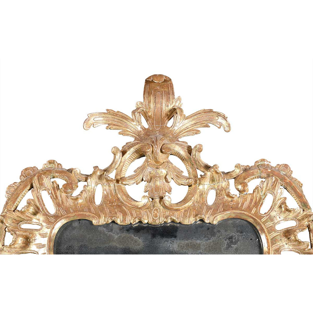 Boldly Carved George III Period Giltwood Mirror
