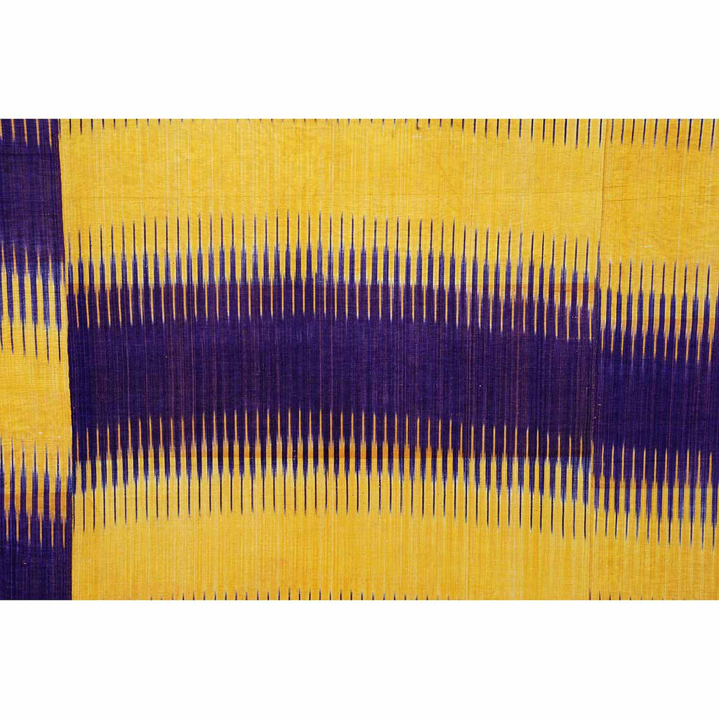 Saffron and Indigo Colored Ikat Panel