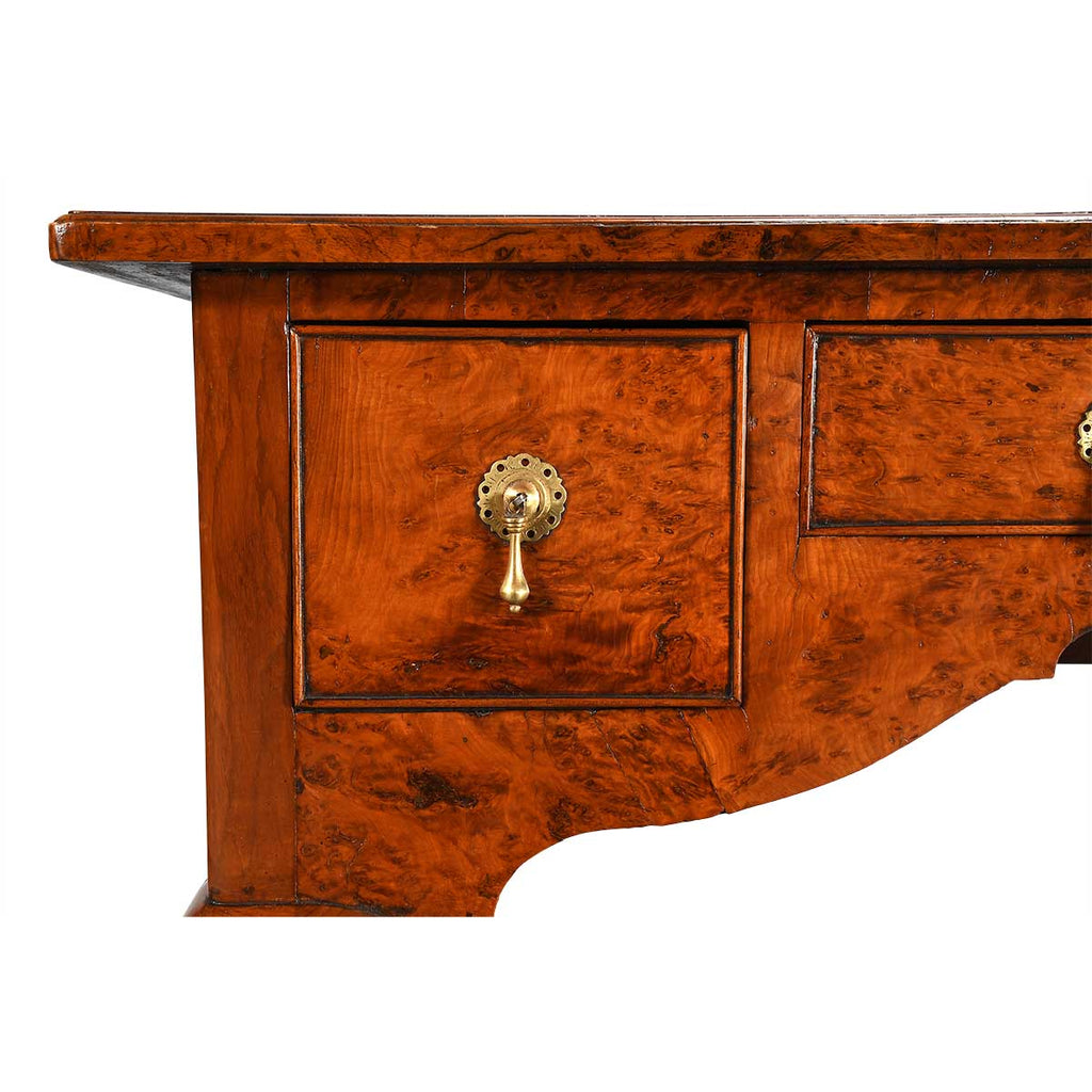 Yew Wood Lowboy on Cabriole Legs