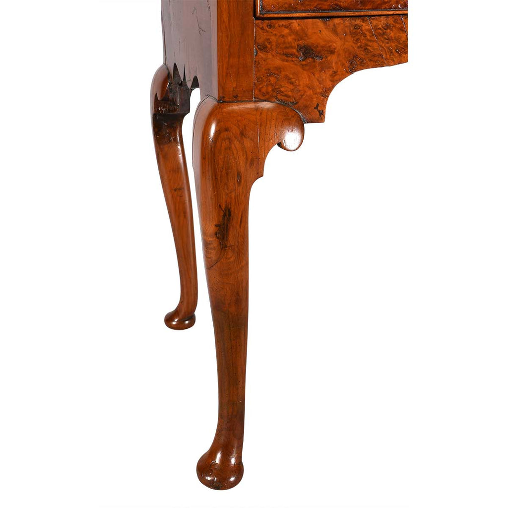 Yew Wood Lowboy on Cabriole Legs