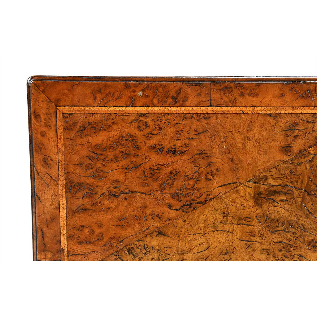 Yew Wood Lowboy on Cabriole Legs