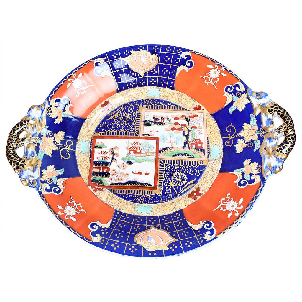 A Mason's Ironstone Tureen with Cover, Stand, and Ladle