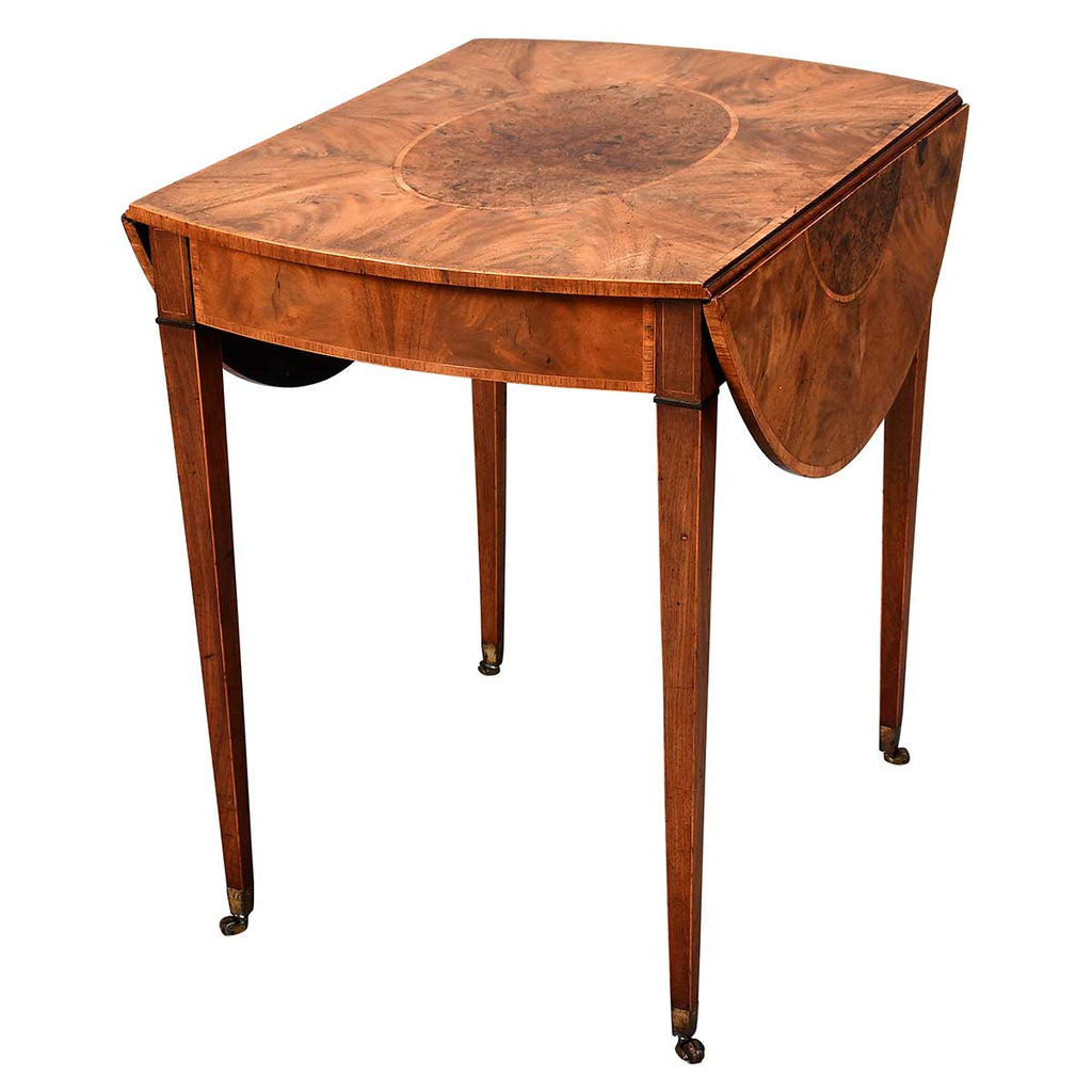 A Sheraton Period Oval Pembroke Table
