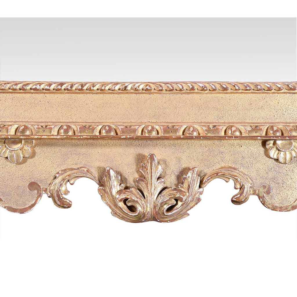 Pair of Giltwood Mirrors with Swan Neck Pediments