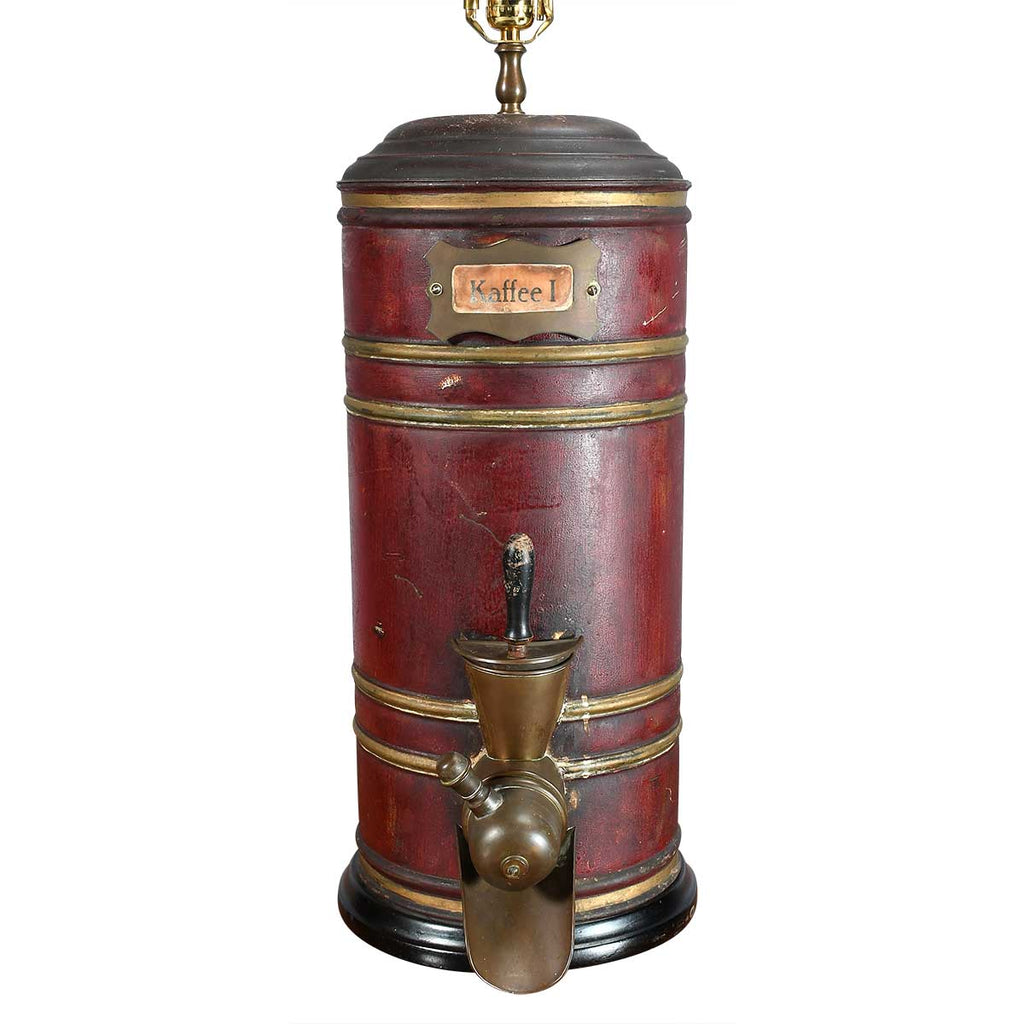 A Pair of Large Coffee Canisters Wired as Lamps