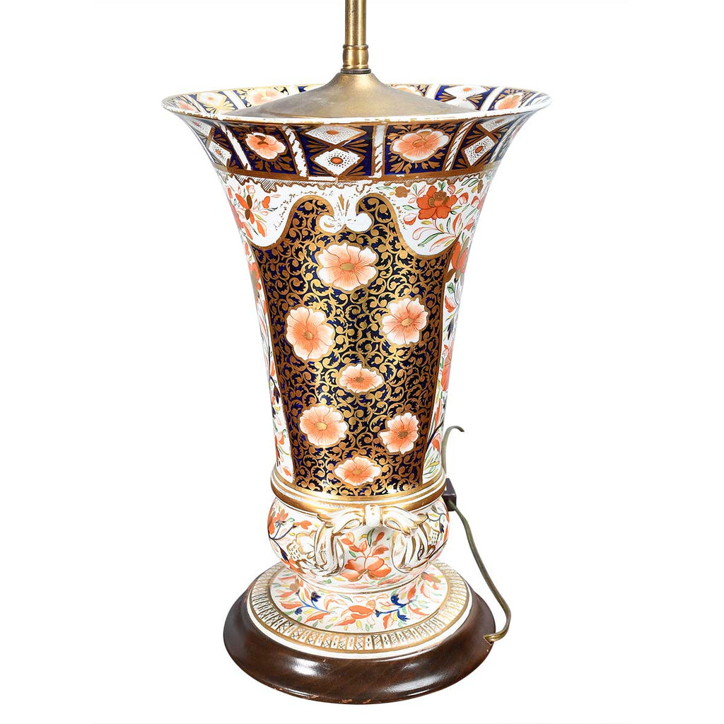 A Pair of Imari Style Beaker-Shaped Vases