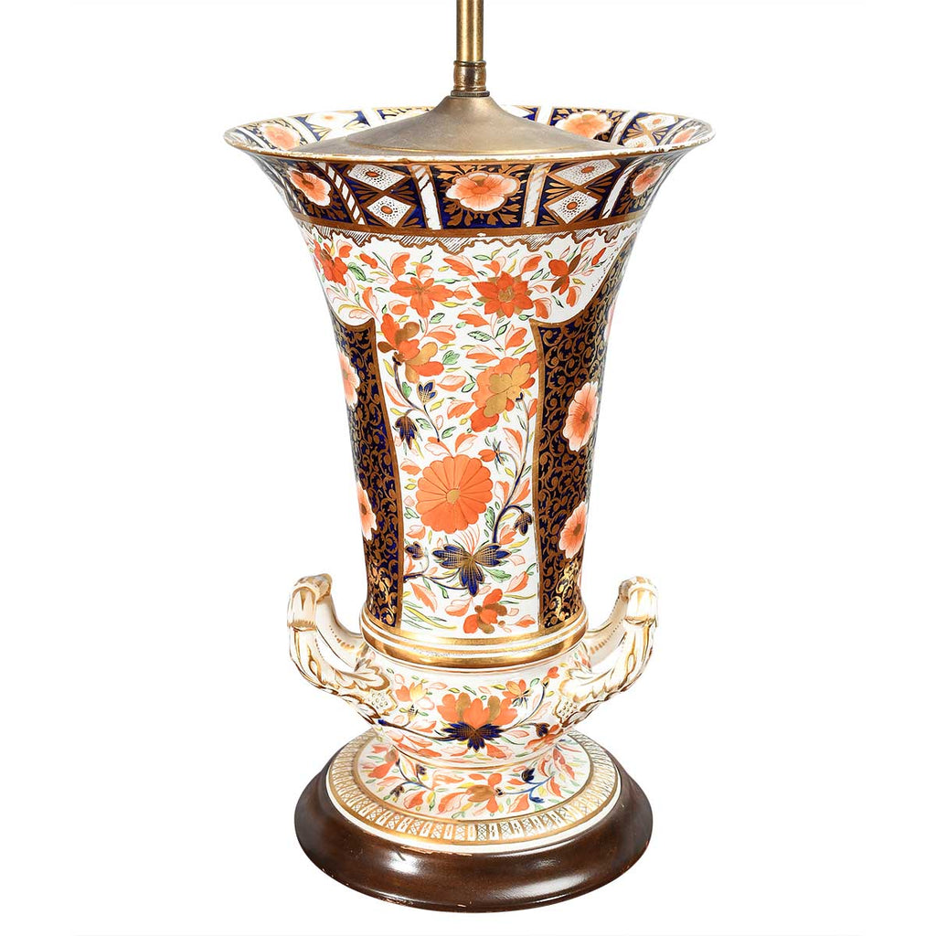 A Pair of Imari Style Beaker-Shaped Vases