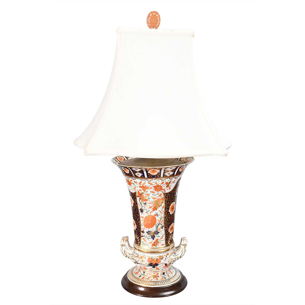 A Pair of Imari Style Beaker-Shaped Vases