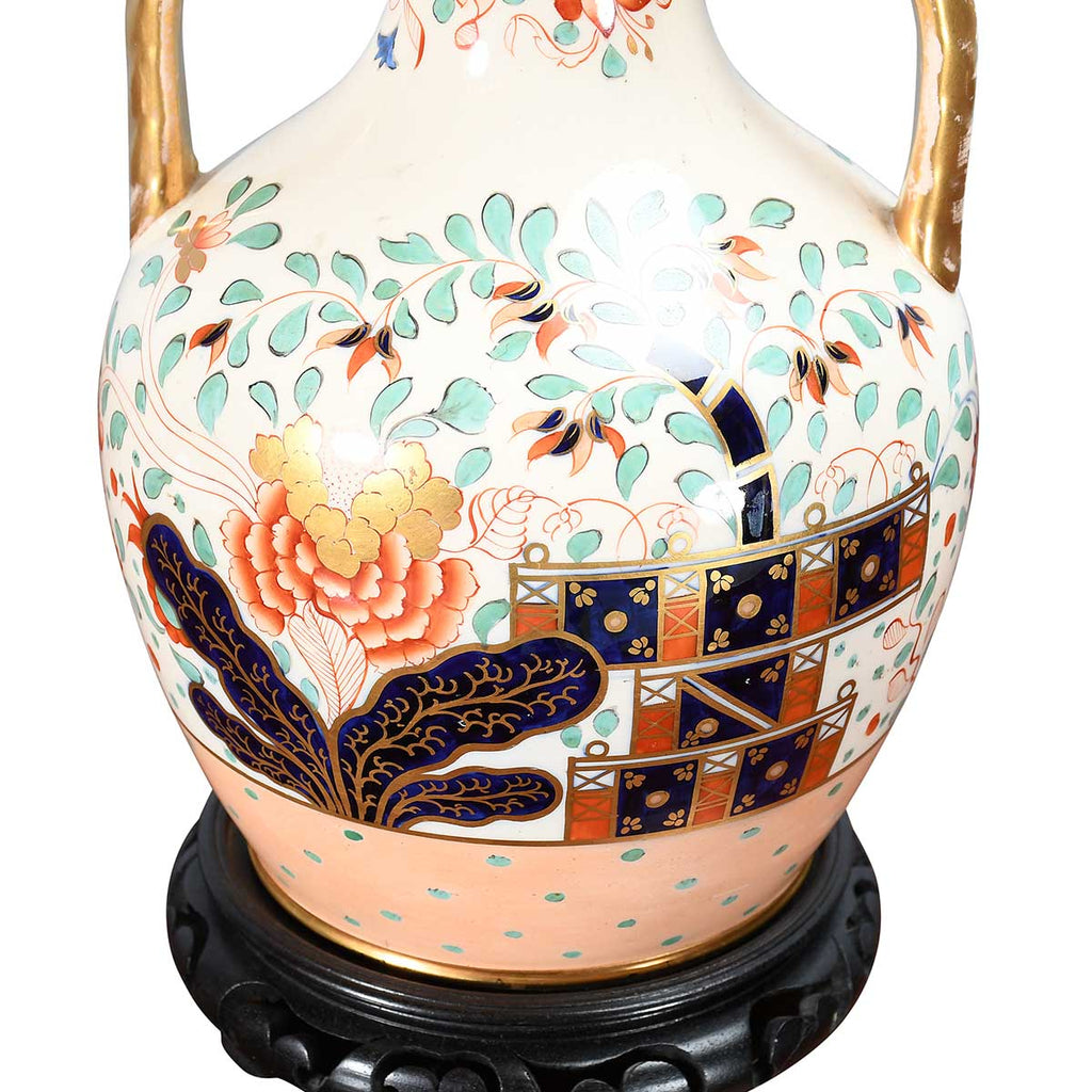 Pair of Continental Lamps in the Imari Style