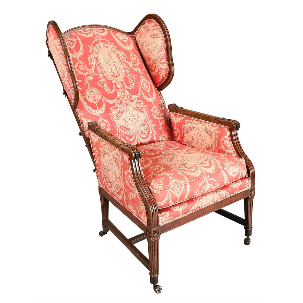 Reclining French Wing Chair