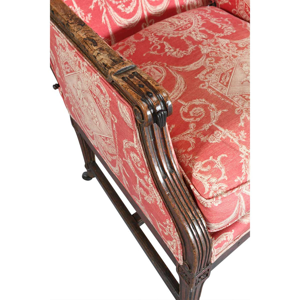 Reclining French Wing Chair