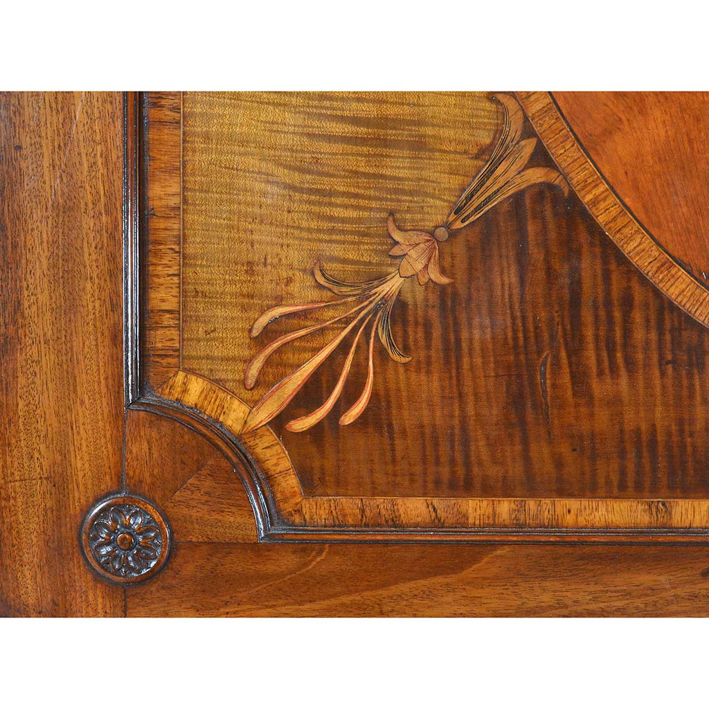 A Sheraton Period Wardrobe Veneered in Satinwood