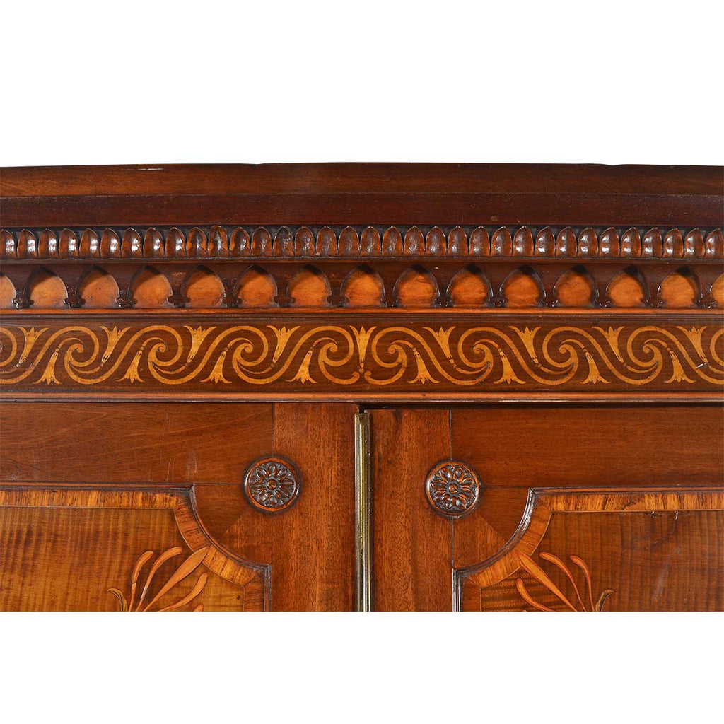 A Sheraton Period Wardrobe Veneered in Satinwood