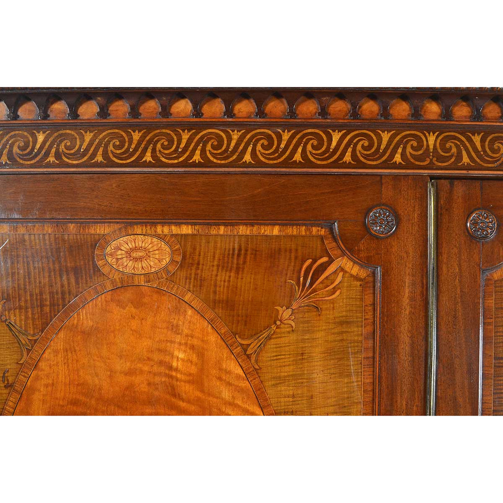 A Sheraton Period Wardrobe Veneered in Satinwood