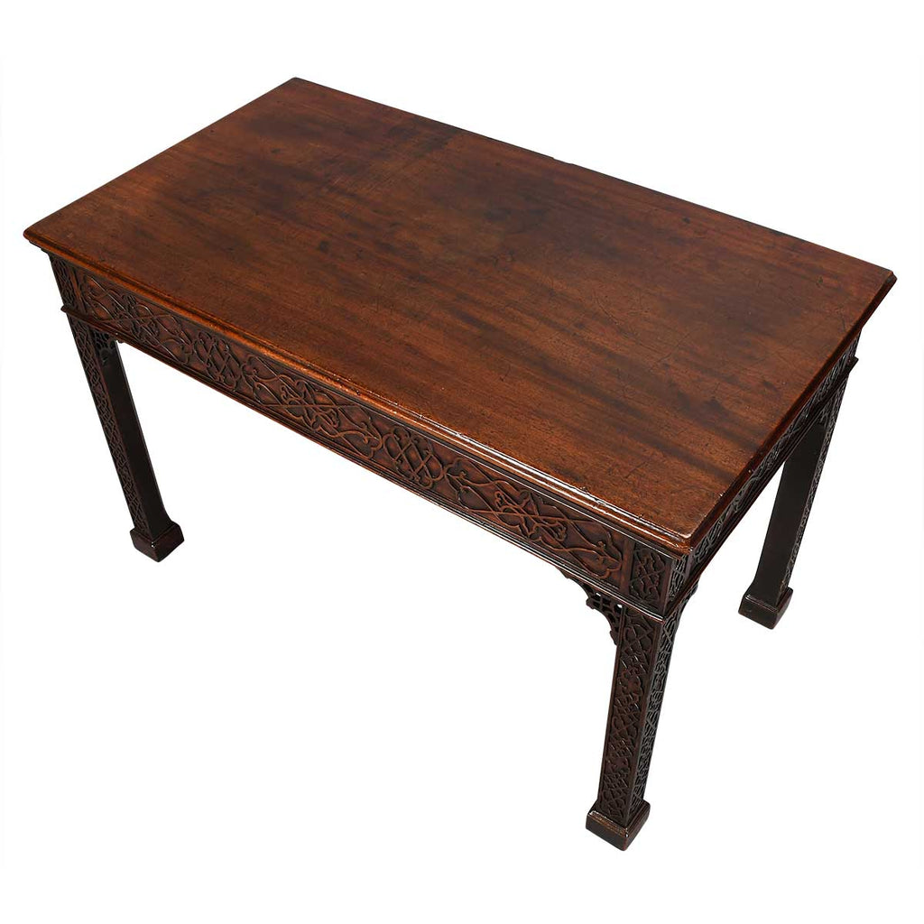 A Chippendale Period Serving Table with Blind Fretwork