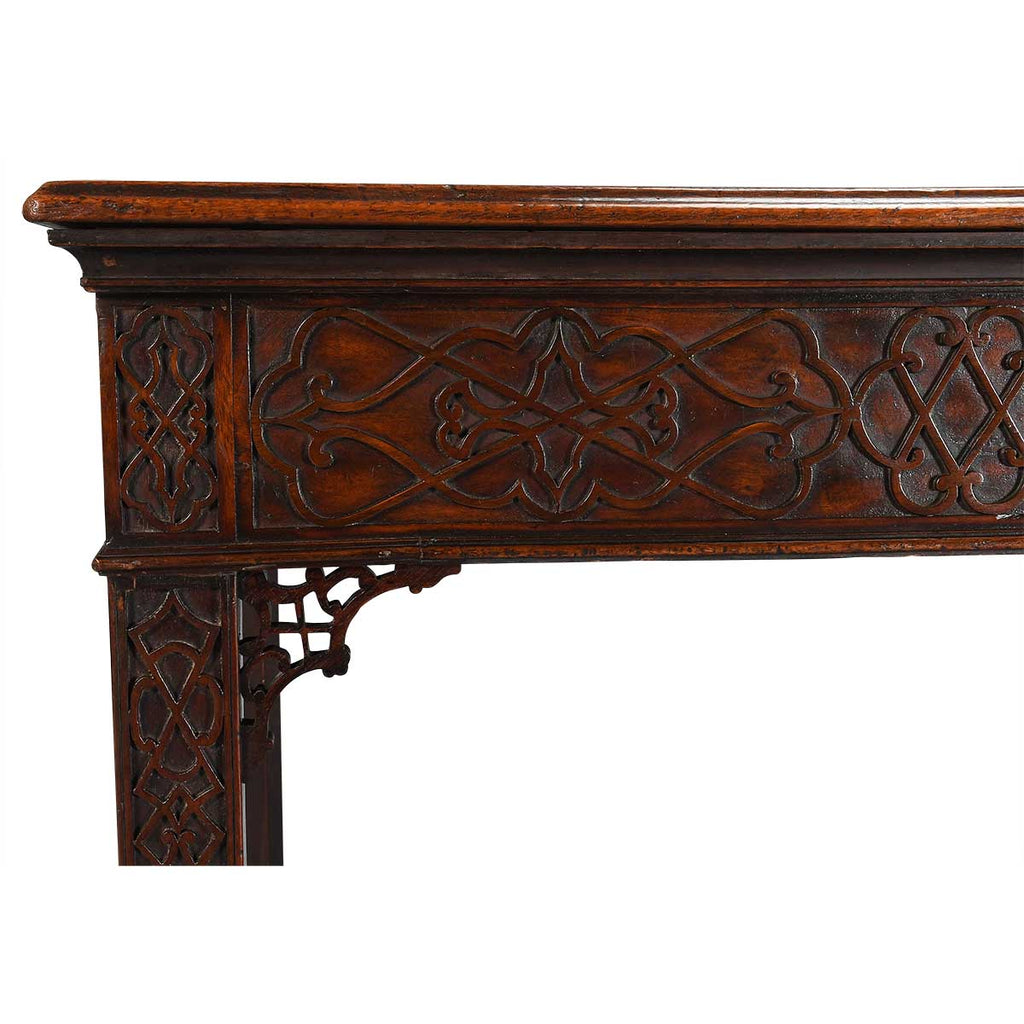 A Chippendale Period Serving Table with Blind Fretwork